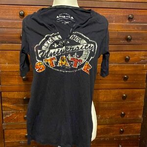 Arizona jean company button half way shirt. Size large